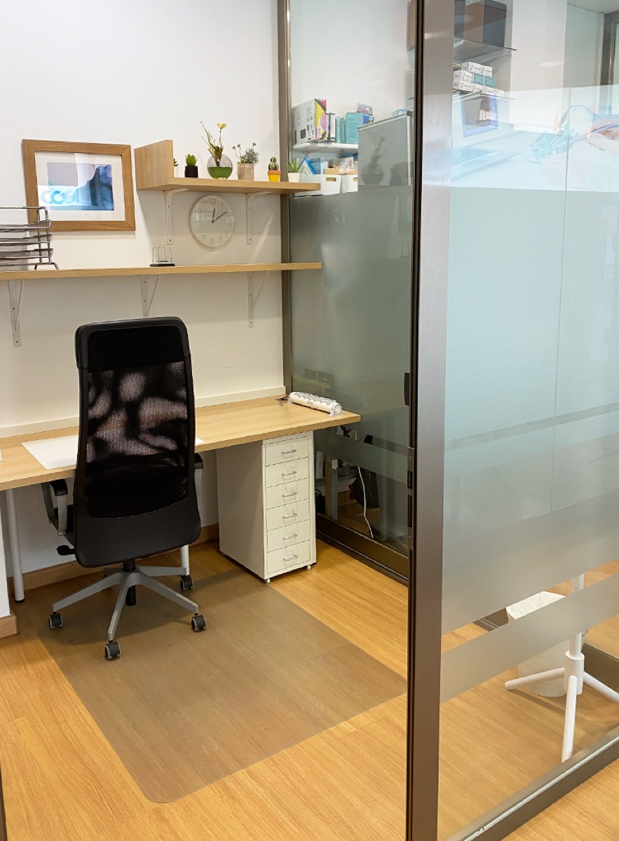 Private office with glazed door at Coworking Oleiros